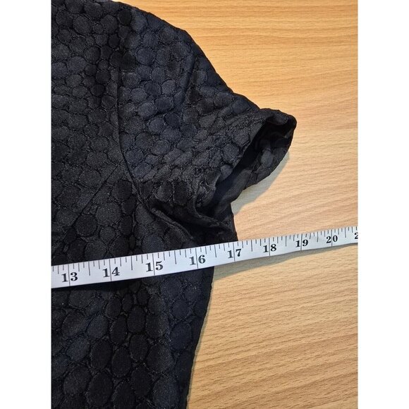 Banana Republic Dress 2 Black Embossed Pleated Cocktail Pockets Casual Classic - Picture 4 of 13